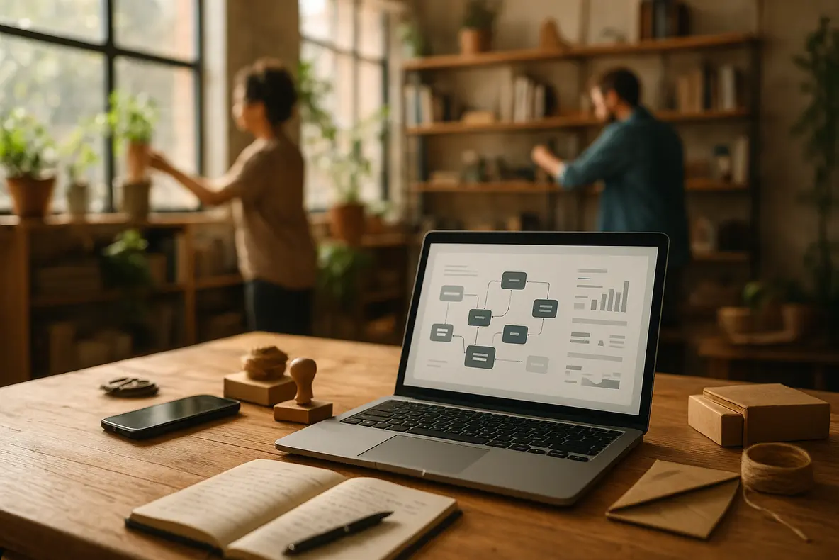 Ambiente de workshop online com pessoas aprendendo e criando produtos de informação para vender online. - Aplicação Prática