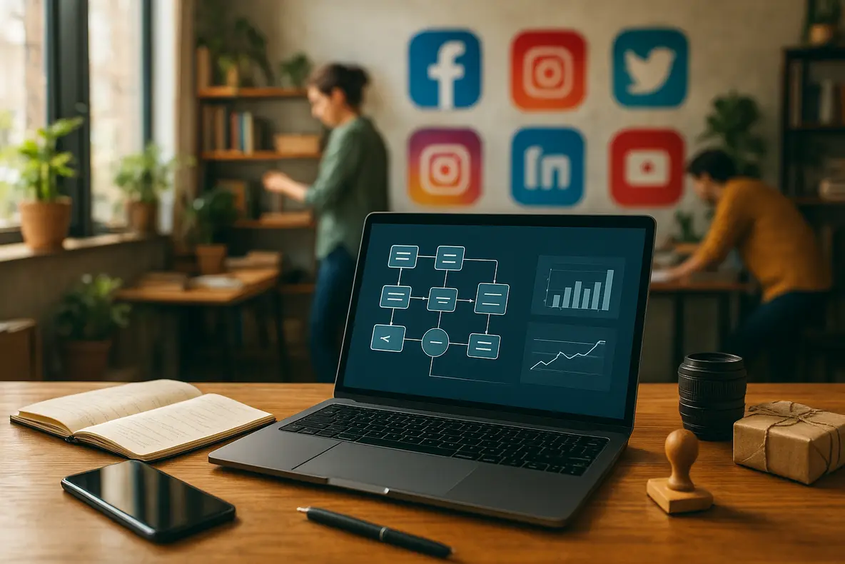 Imagem ilustrativa de um jovem empreendedor aumentando vendas nas redes sociais. - Aplicação Prática
