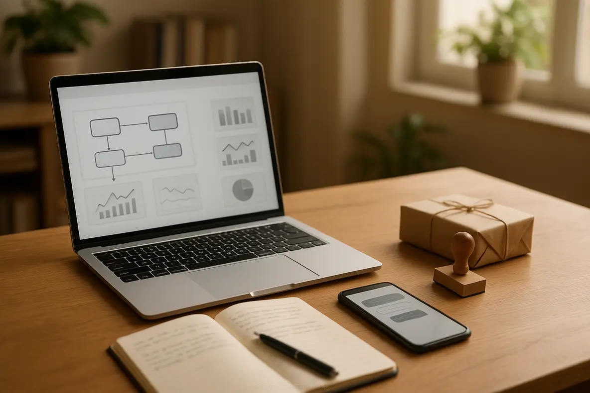 Ilustração de uma equipe de pequenas empresas usando estratégias de CRM para aumentar vendas