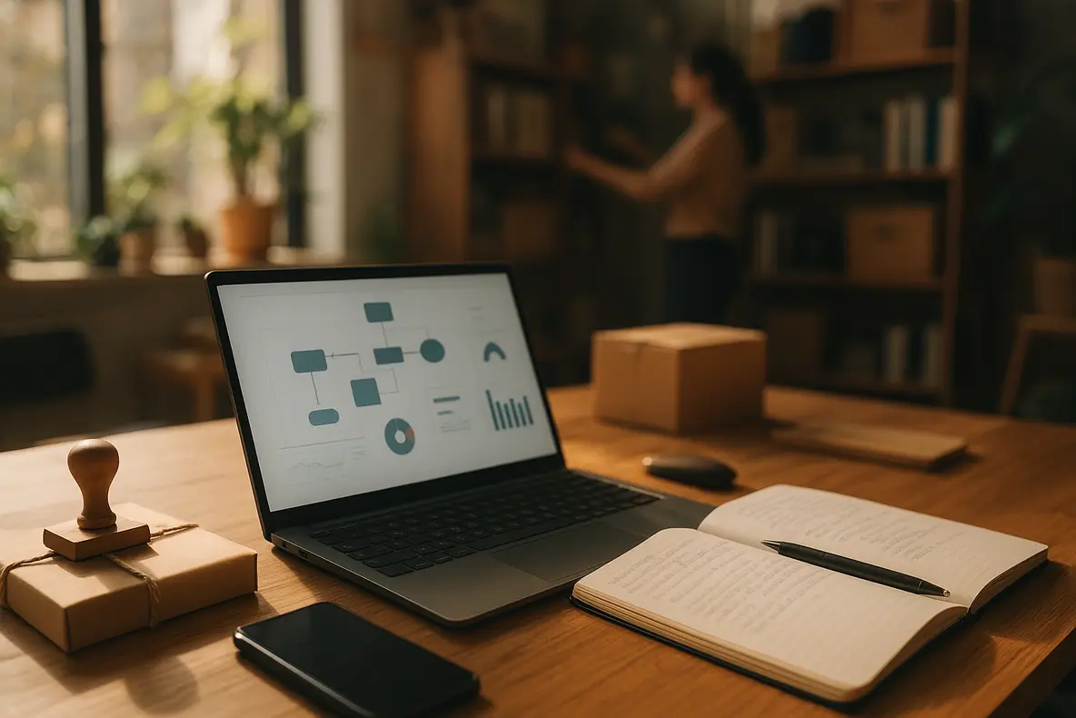 Image depicting a professional reviewing trademark registration documents, illustrating how to register your brand in Brazil. - Aplicação Prática