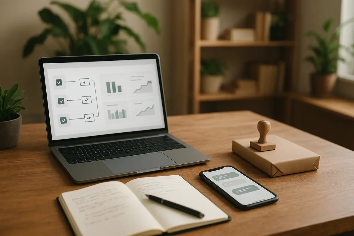 Um grupo diversificado de empreendedores e influenciadores digitais colabora em um ambiente moderno e dinâmico, representando as estratégias eficazes de marketing de influência para pequenas empresas.
