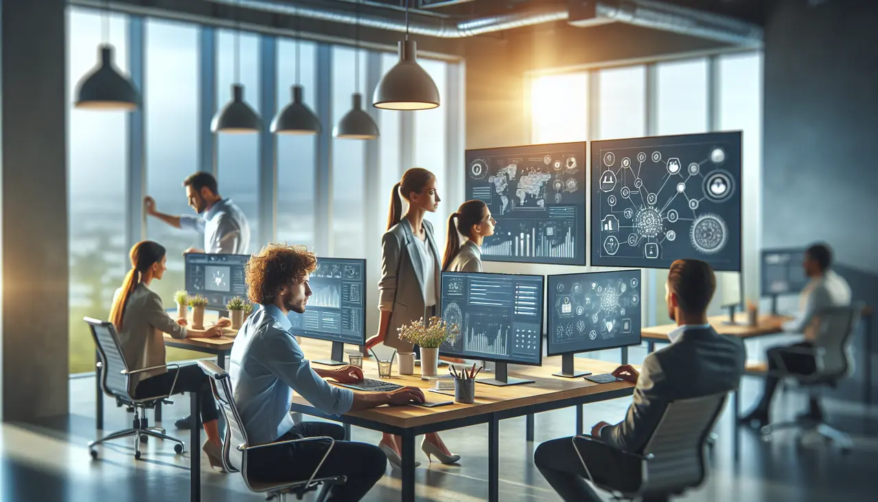 Pequena empresa utilizando programa de indicação digital automatizado para crescimento