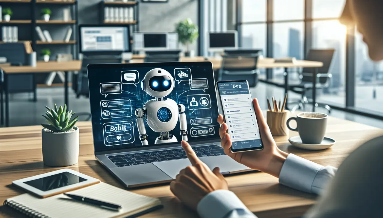 Imagem conceitual representando a implementação de chatbots para automatizar vendas em pequenas empresas