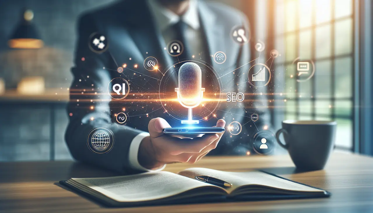 Pequena empresa local usando voice search SEO para aumentar clientes